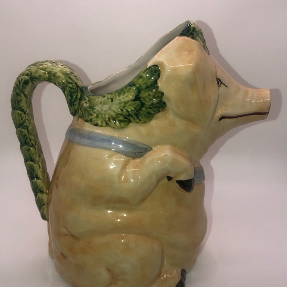 Bassano Monk Pig Pitcher Made In Italy Stamped And Numbered - Picture 3 of 6